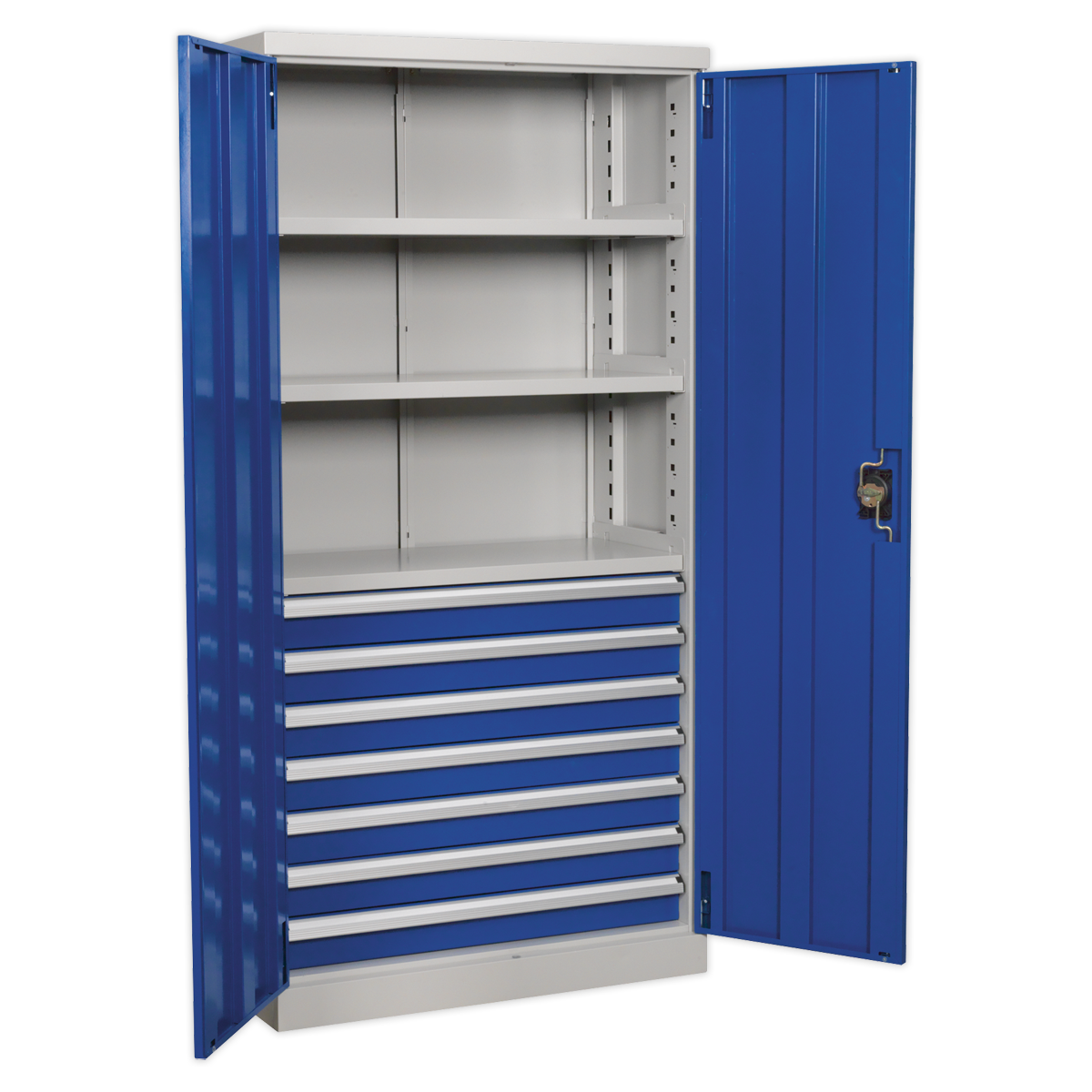 Sealey Cabinet Industrial 7 Drawers 3 Shelf 1800mm Scuff Resistant APICCOMBO7