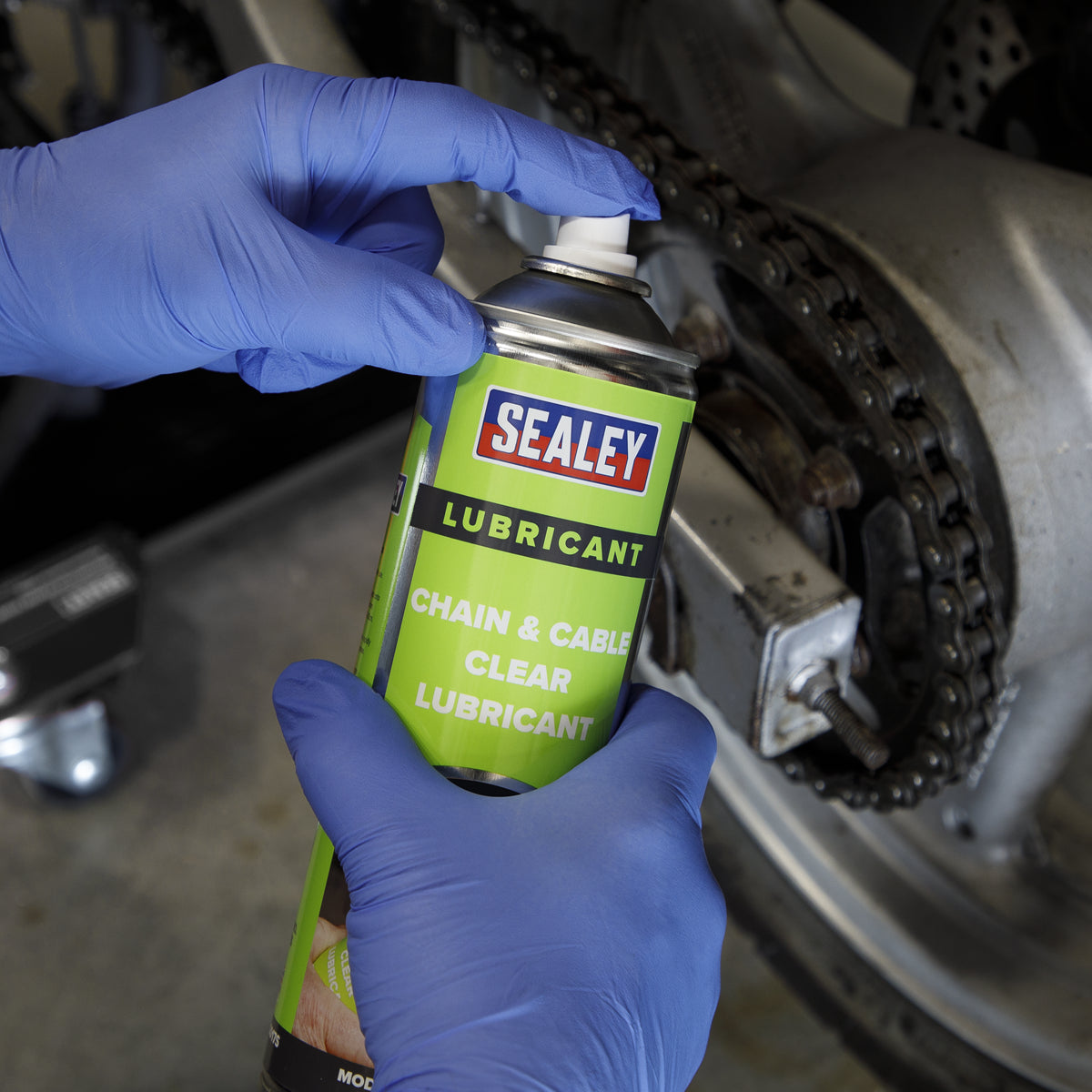Sealey Chain & Cable Clear Lubricant Anti-Corrosive Spray 500mL 0.5L SCS017S