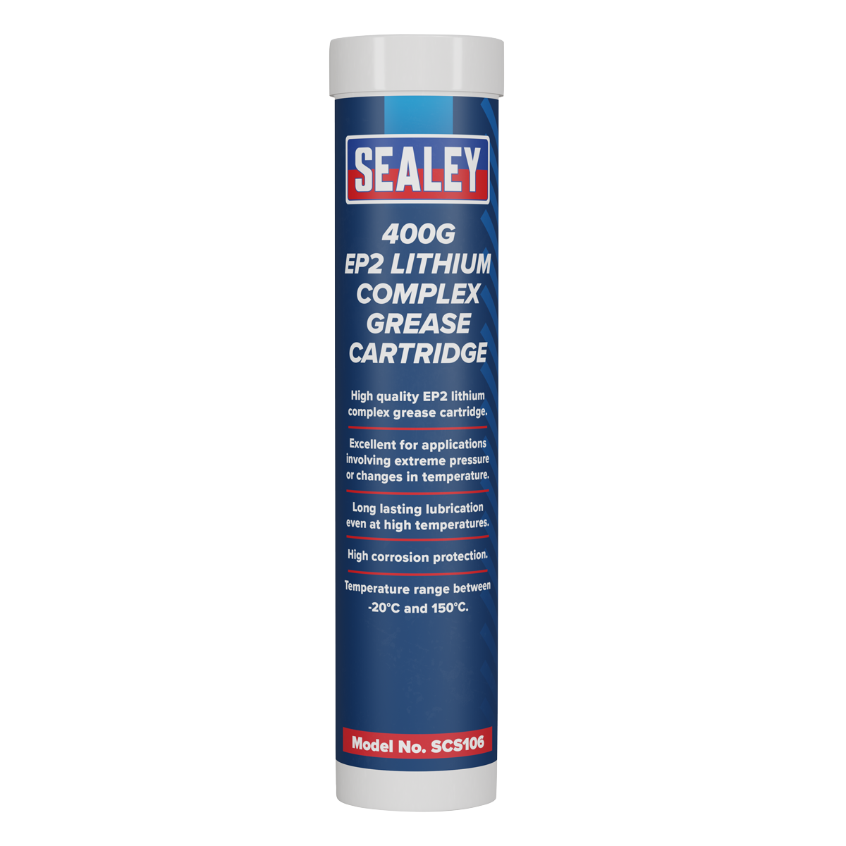 Sealey EP2 Lithium Complex Grease Cartridge Corrosion Protection 400g SCS106