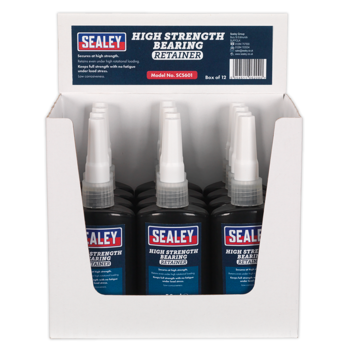 Sealey Bearing Fit Retainer High Strength 50mL Low Corrosive 12 Pieces SCS601