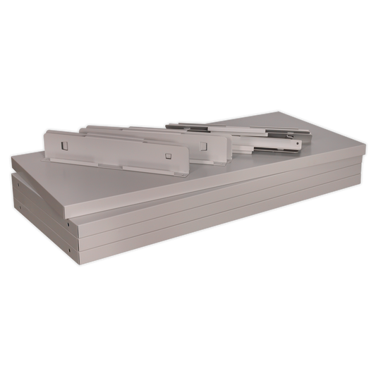 Sealey Shelf For Industrial Cabinets 840 x 380 x 30mm - Pack of 4 Pieces APICS4