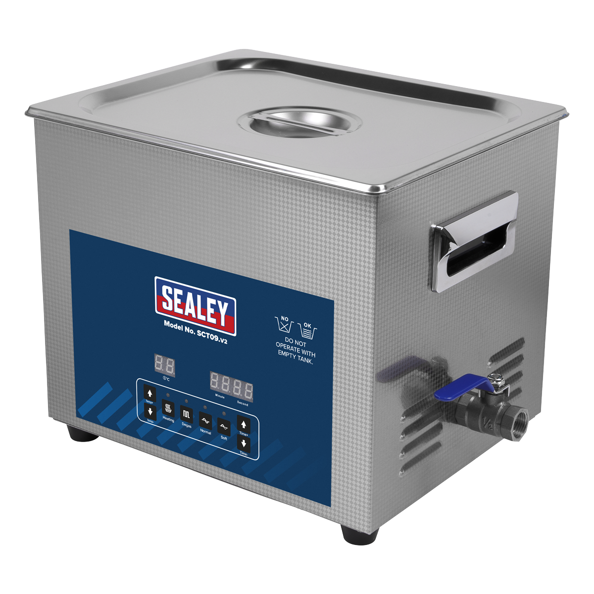 Sealey Ultrasonic Parts Cleaning Tank With Clear LED Display - 9L SCT09