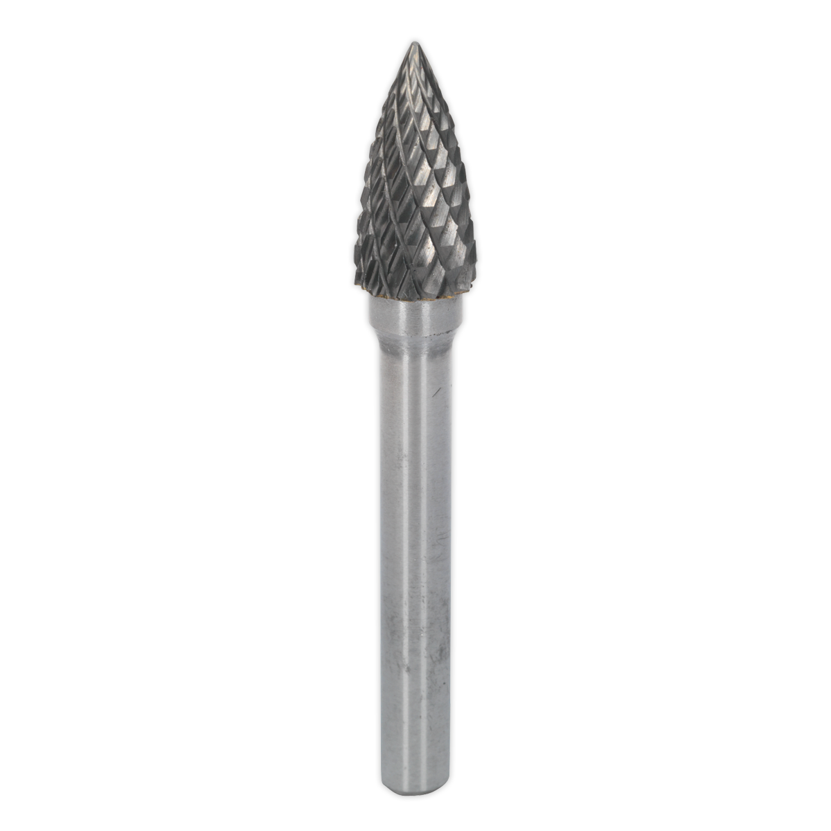 Sealey Ø10mm Arc Pointed Nose Tungsten Carbide Rotary Burr - Silver SDB03