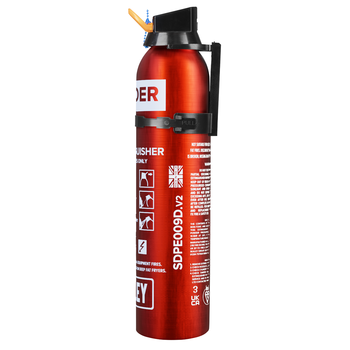 Sealey 0.95kg Dry Powder Fire Extinguisher Lightweight - Disposable SDPE009D