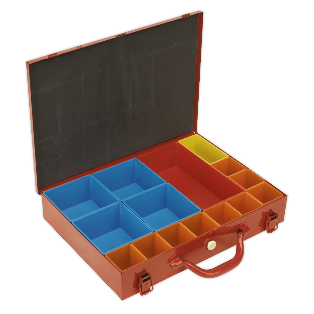 Sealey Metal Case Tool Box Durable With 15 Storage Removable Bins  APMC15
