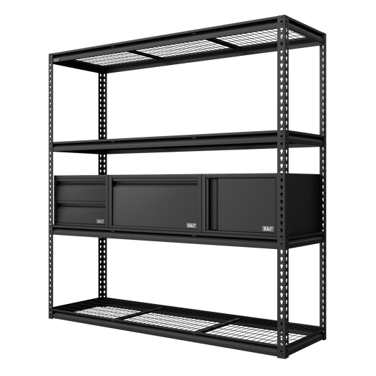 Sealey Heavy-Duty Modular Racking Kit With 3 Storage Units Heavy Duty APMRCOMBO1