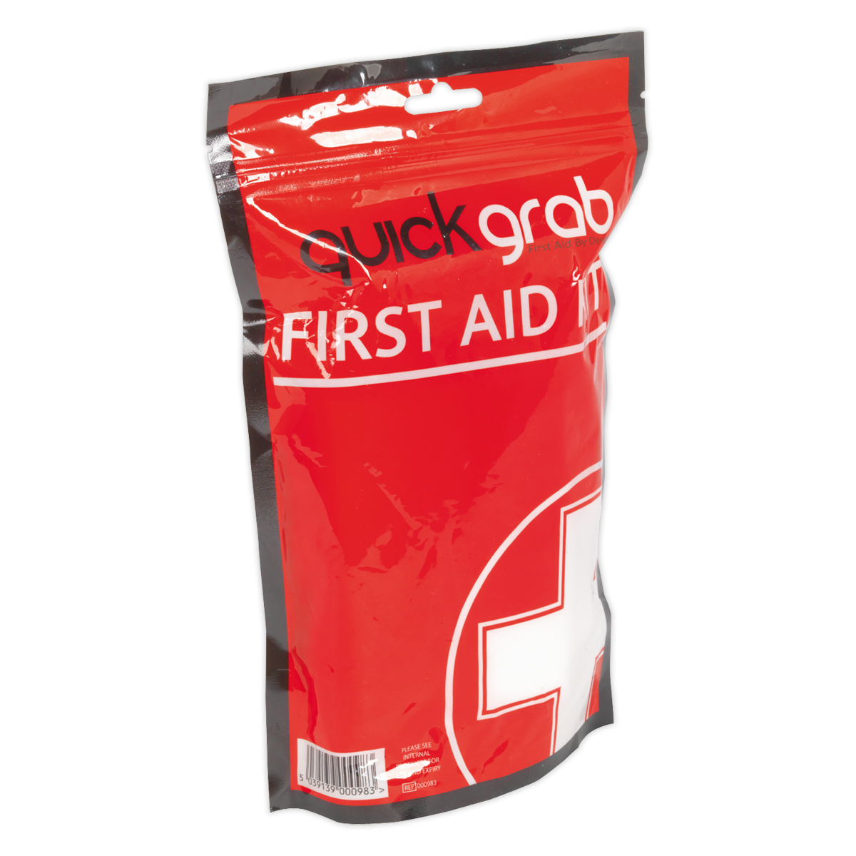 Sealey First Aid Grab Bag Plaster Bandage Dressing Wipe Glove Tape SFA03