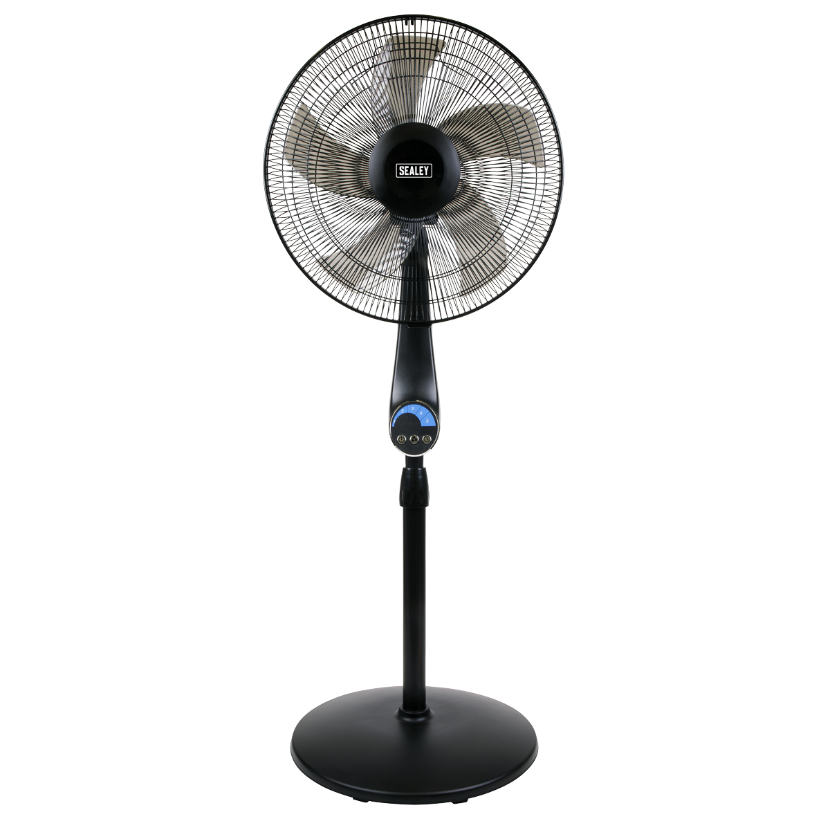 Sealey 16" Quiet High Performance Oscillating Pedestal Fan - Black SFF16Q