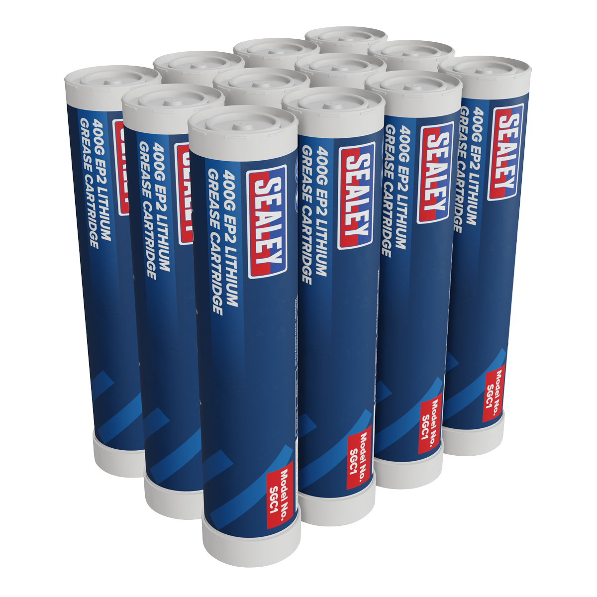 Sealey Multipurpose EP2 Lithium Grease Cartridge 4.8kg - Pack of 12 x 400g SGC12