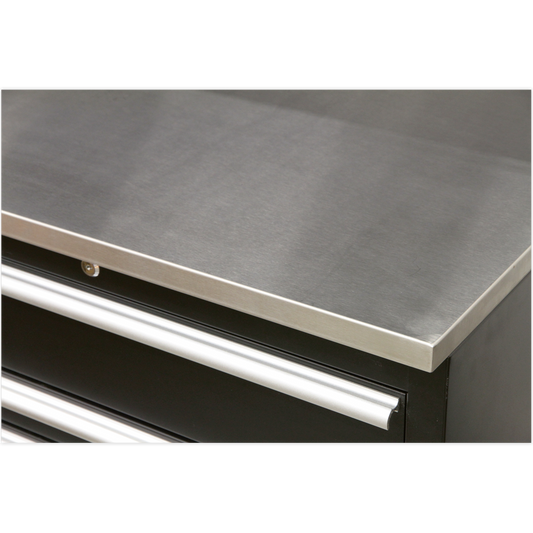 Sealey 1550mm Stainless Steel Worktop For APMS02 & APMS04 Floor Cabinets APMS09
