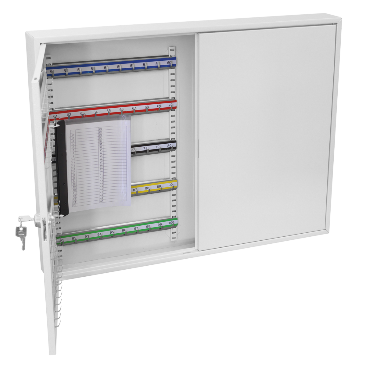 Sealey Key Cabinet 200 Key Capacity Numbered Wide Steel Construction SKC200W