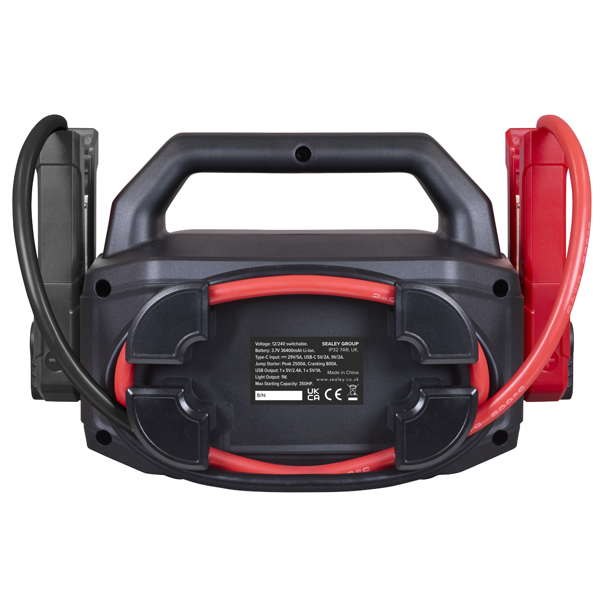 Sealey Jump Starter Power Pack 2500A 12/24V Lithium 3W Working Light SL34S