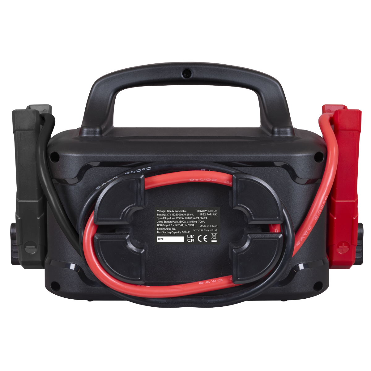 Sealey 3500A 12/24V Lithium Jump Starter Power Pack 3W Working Light SL36S