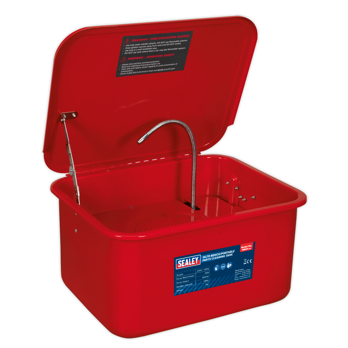 Sealey Parts Cleaning Tank Bench/Portable Removable Shelf Included SM21