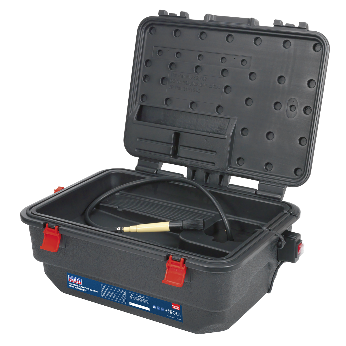 Sealey 16L Mobile Parts Cleaning Tank With Brush Lightweight and Mobile SM222