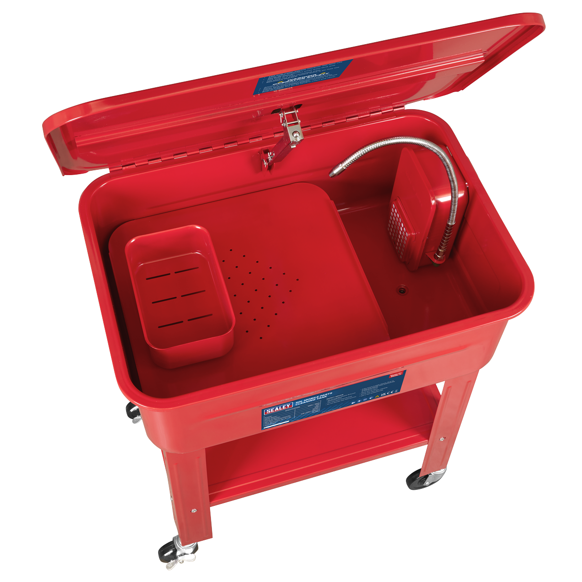 Sealey Mobile Parts Cleaning Tank With Fully Sealed Electric Motor 50L SM28