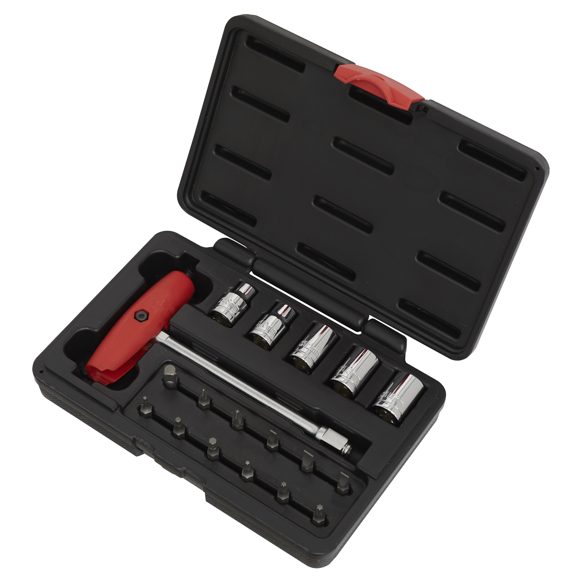 Sealey Socket & JIS Bit Set in Compact Storage Case 18 Pieces Silver SMC31