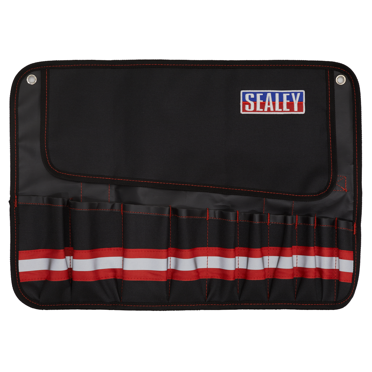 Sealey 10 Pocket Tool Roll Workshop Organiser Storage Bag Pouch Tote SMC45