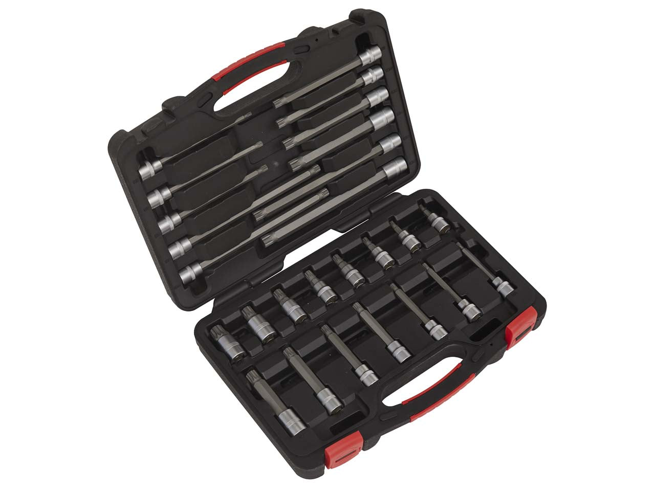 Sealey 3/8" Square Drive Spline Socket Bit Set 26 Pcs Tool Kit Platinum AK89002