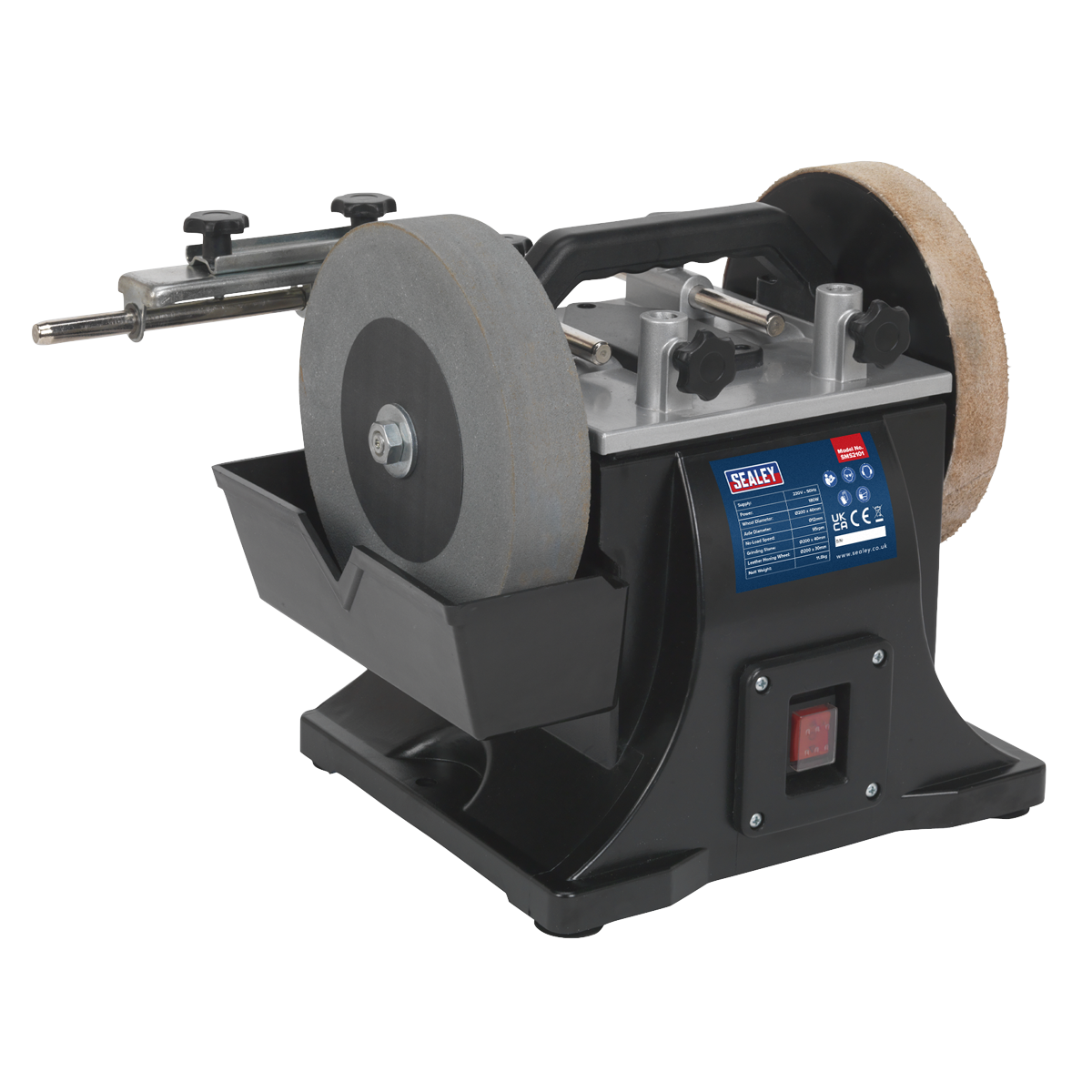Sealey Ø200mm Sharpener With Honing Wheel - 180W Induction Motor SMS2101