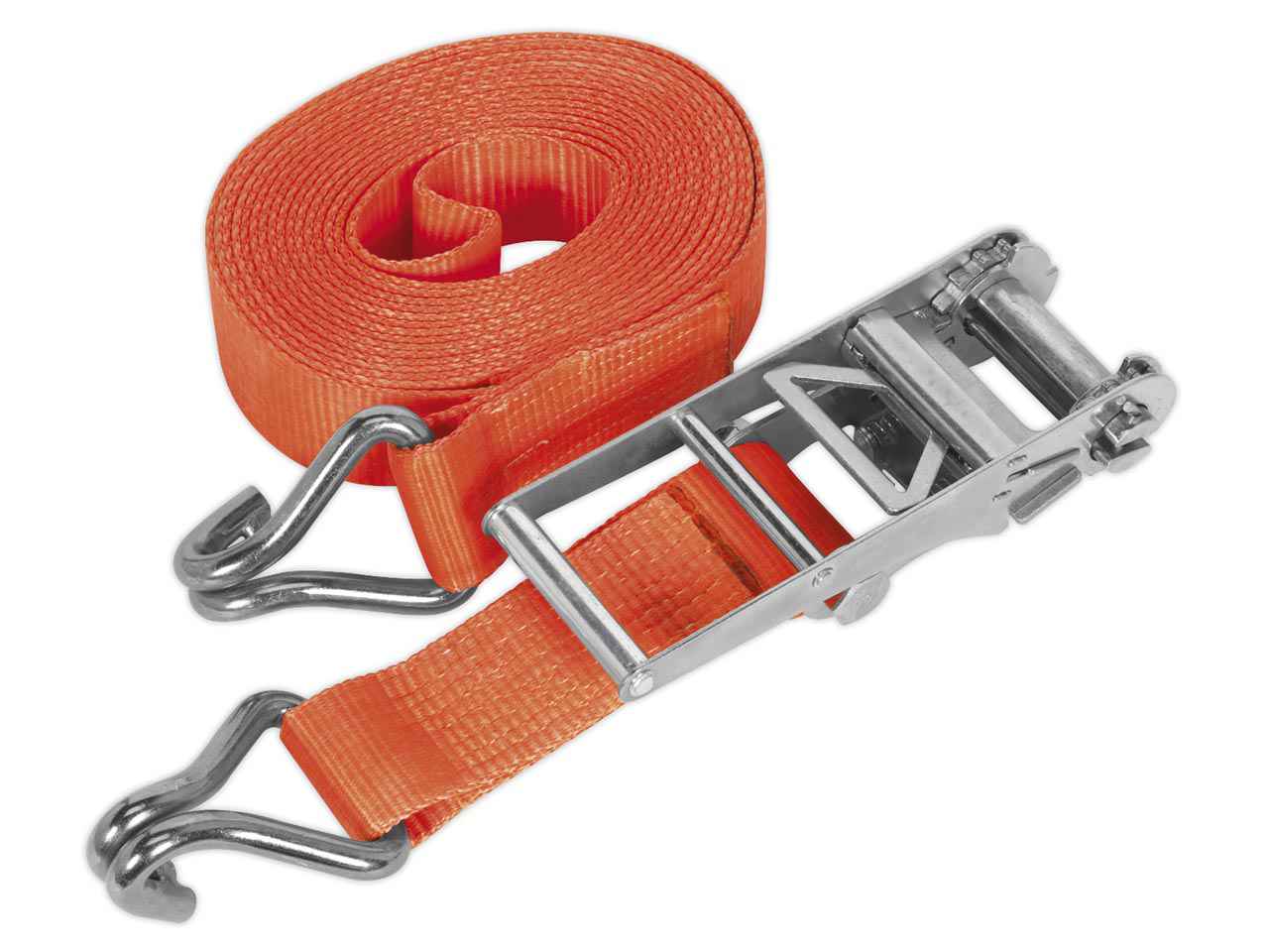 Sealey Ratchet Tie Down 75mm 12 Metres Polyester Web 10000kg - Orange TD10012J