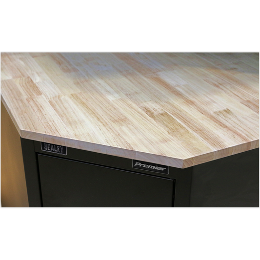 Sealey 930mm Oak Corner Worktop For Use With APMS15 Corner Floor Cabinet APMS18