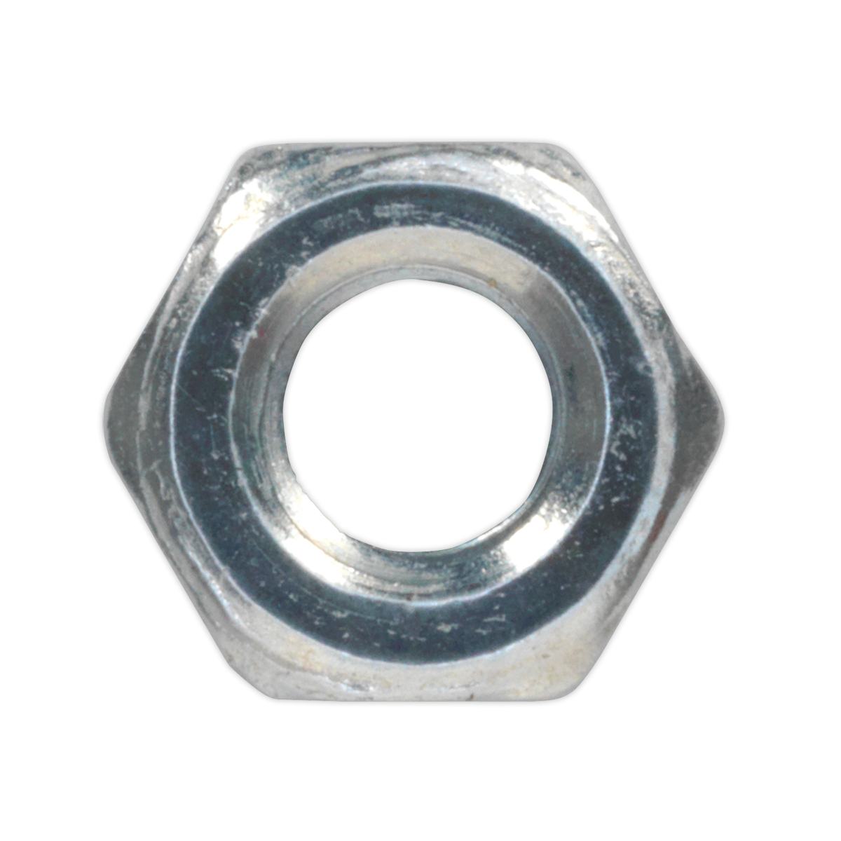 Sealey Steel Nut M4 Zinc DIN 934 Pack of 100 Pieces Metric Hex With Bag SN4