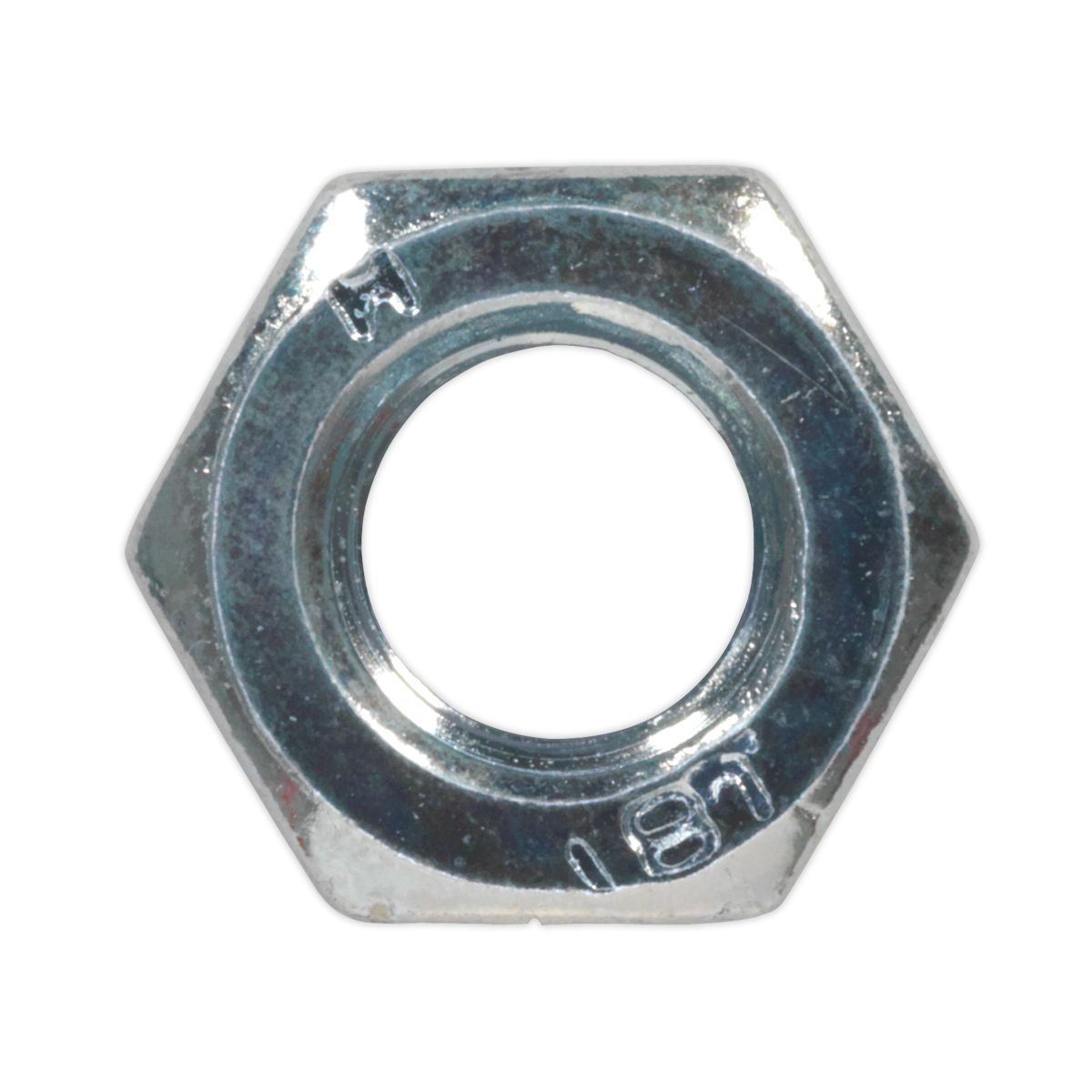 Sealey Steel Nut M6 Zinc DIN 934 Pack of 100 Pieces Metric Hex With Bag SN6