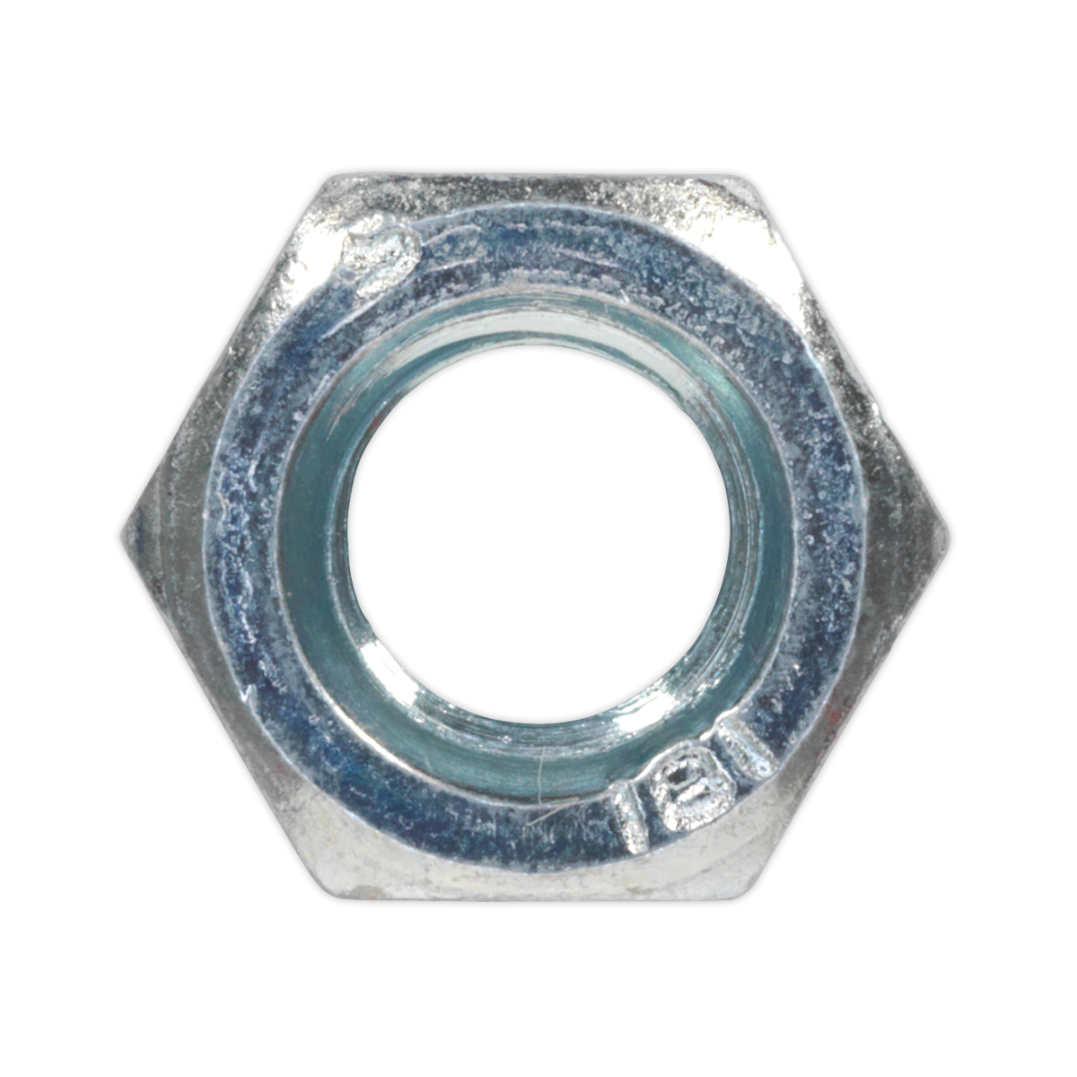 Sealey Steel Nut M8 Zinc DIN 934 Pack of 100 Pieces Metric Hex With Bag SN8
