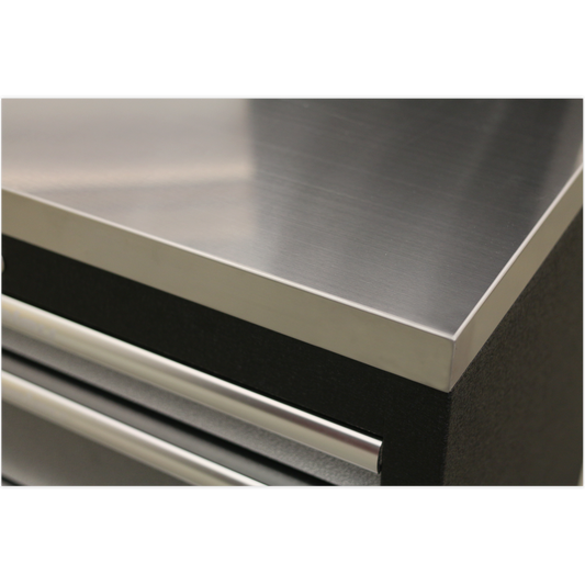 Sealey 1360mm Stainless Steel Worktop For All APMS Floor Cabinets APMS50SSB