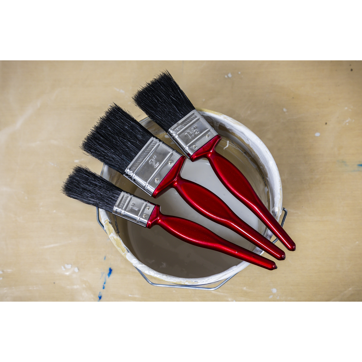 Sealey General Purpose Paint Brush Set With Painted Composite Handles 9pc SPBS9