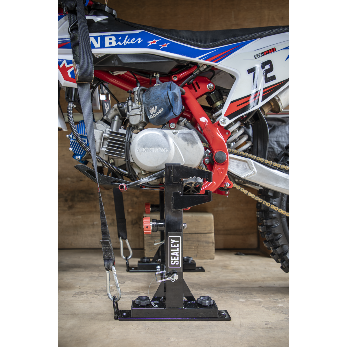 Sealey Motocross Bike Fast Lock Tie Down System With Mounting Plates SPL01