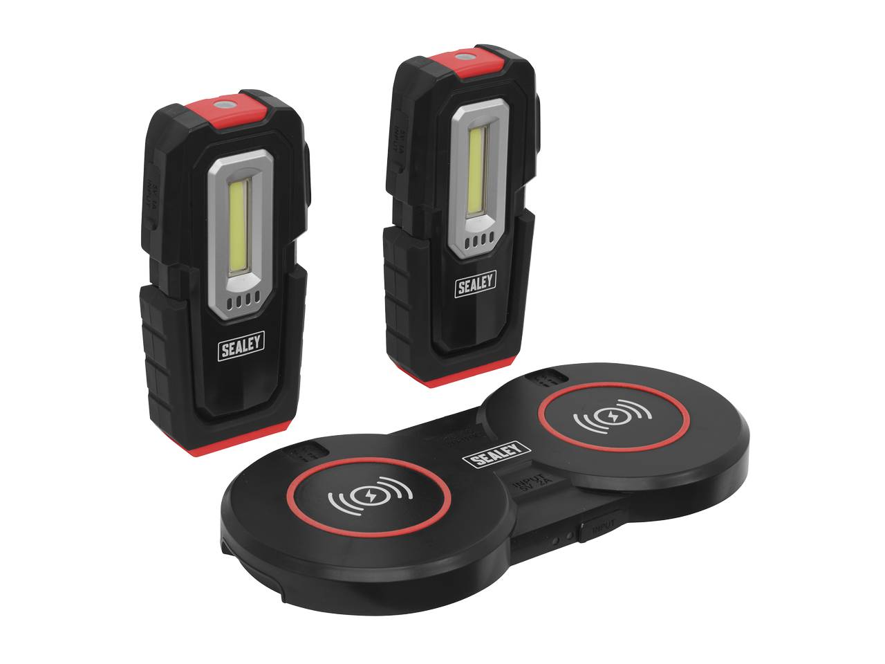 Sealey Inspection Light x2 3W 1W COB LED Double Wireless Charging LEDWCBCOMBO3