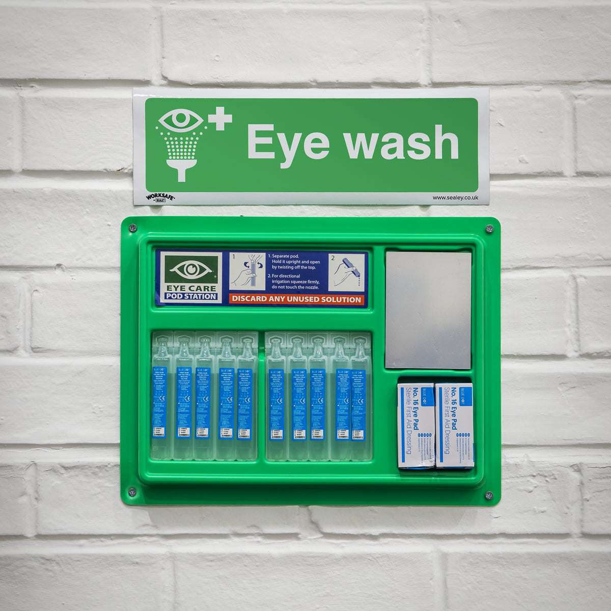 Sealey Safe Conditions Safety Sign Eye Wash - Self-Adhesive Vinyl SS58V1