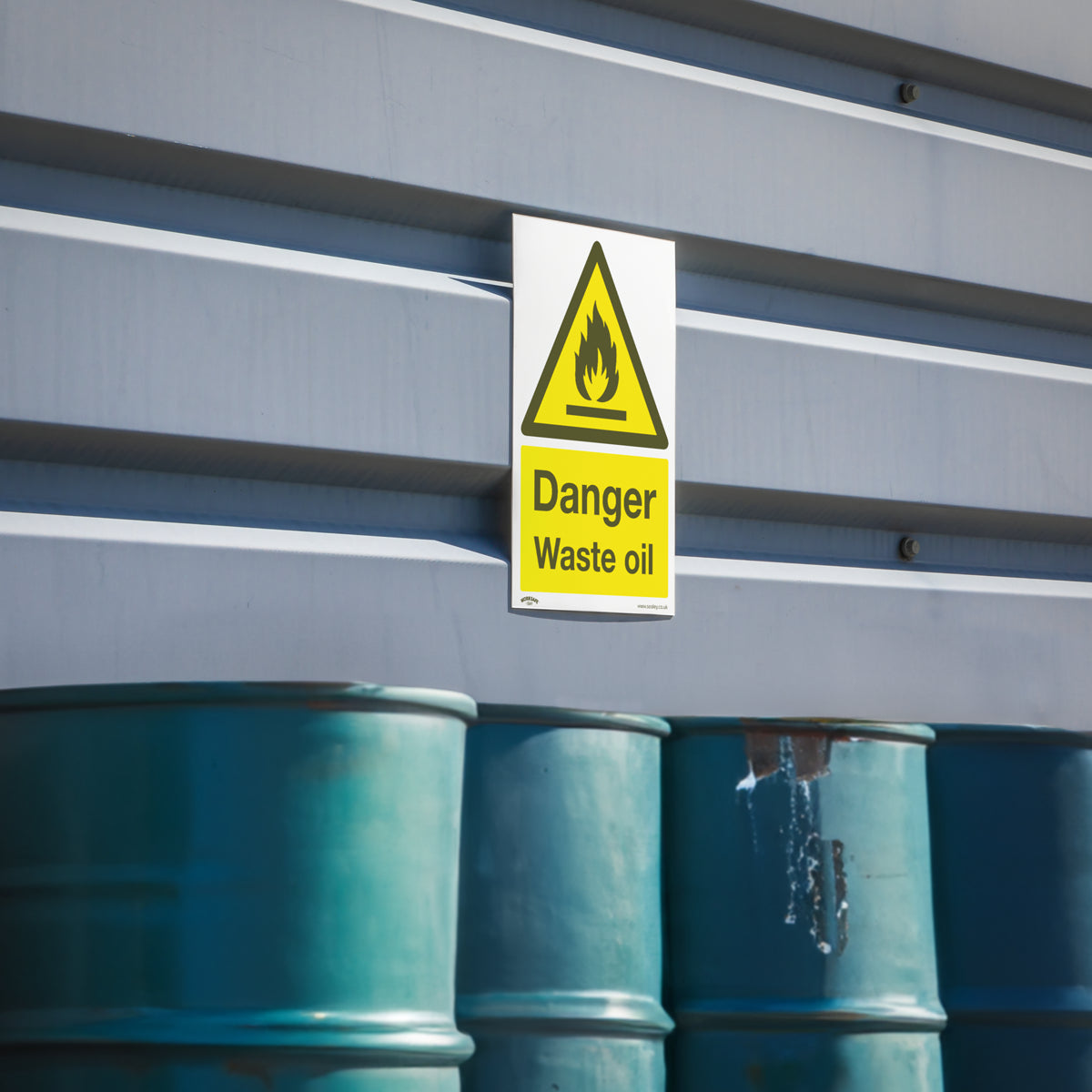 Sealey Warning Safety Sign Danger Waste Oil - Self-Adhesive Vinyl x1 SS60V1