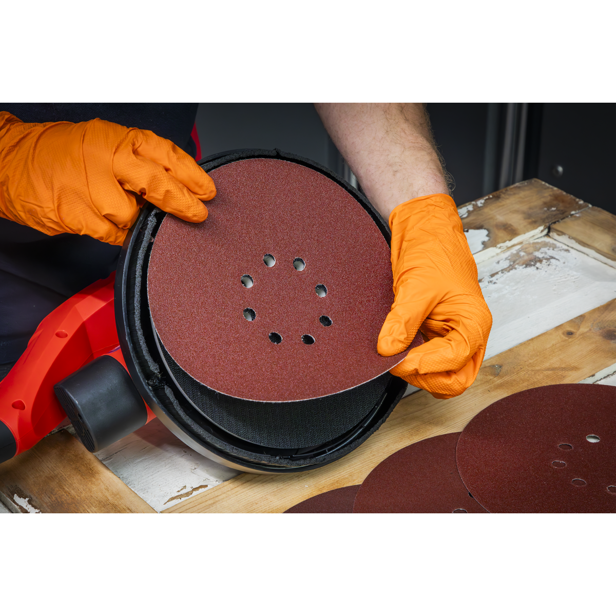 Sealey Hook-&-Loop Sanding Disc Set Ø215-225mm Compatible Multipurpose SSD05