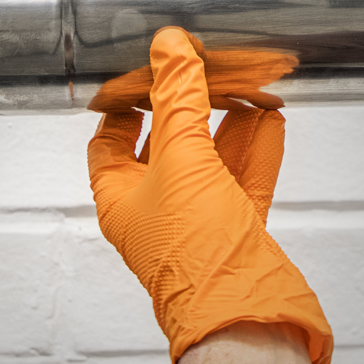 Sealey Orange Diamond Grip Extra Thick Nitrile Powder Free Gloves SSP56XL