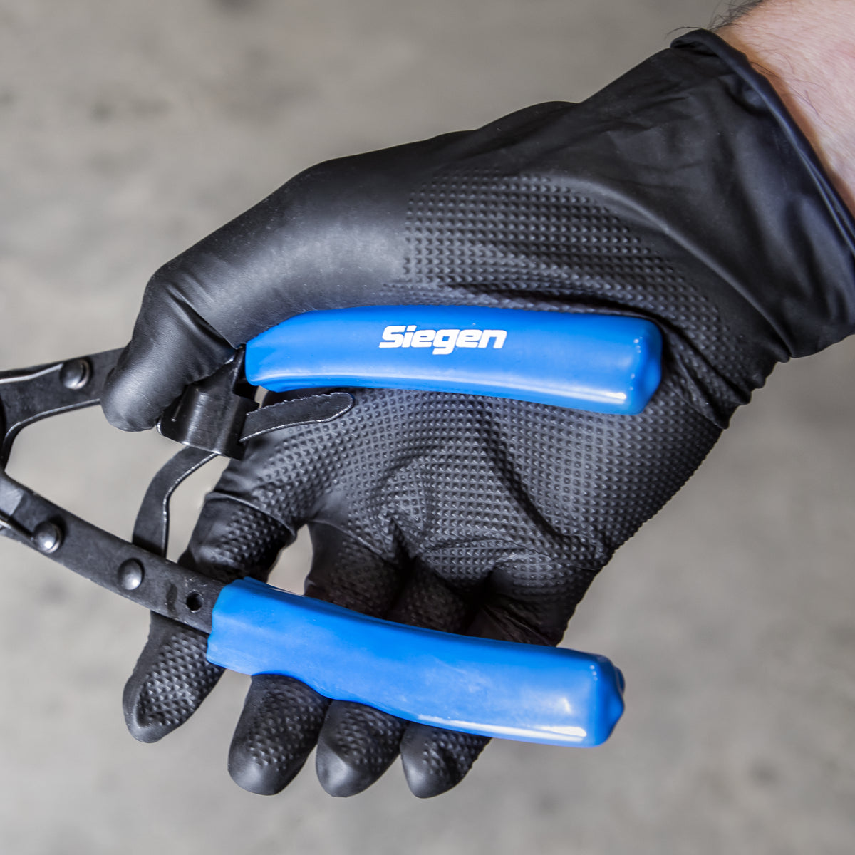 Sealey Black Diamond Grip Extra Thick Nitrile No Powder Gloves Large x50 SSP57L