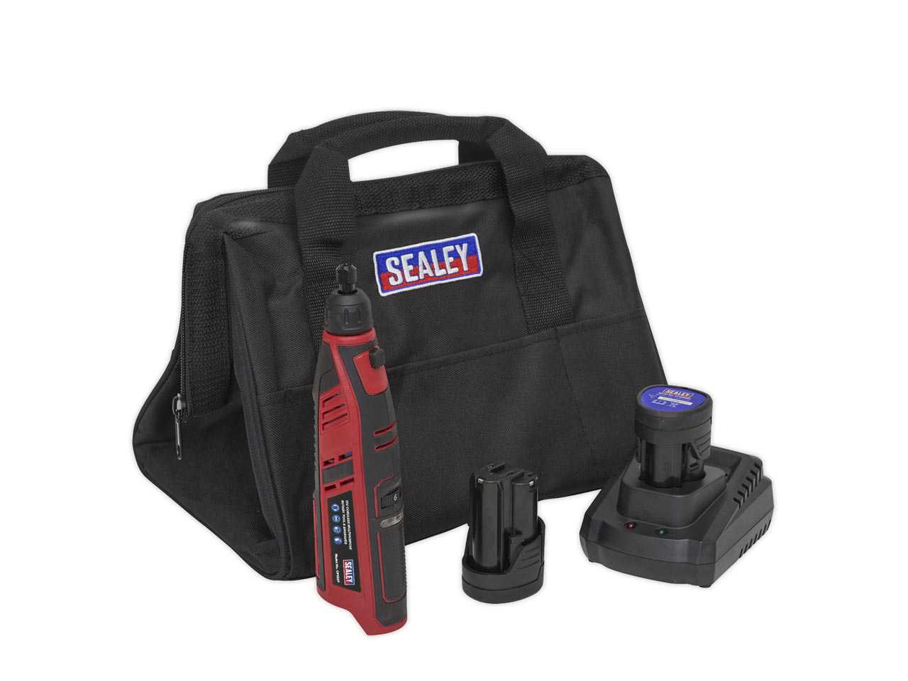 Sealey Multipurpose Cordless Rotary Tool & Engraver Kit 49 Pieces 12V CP1207KIT