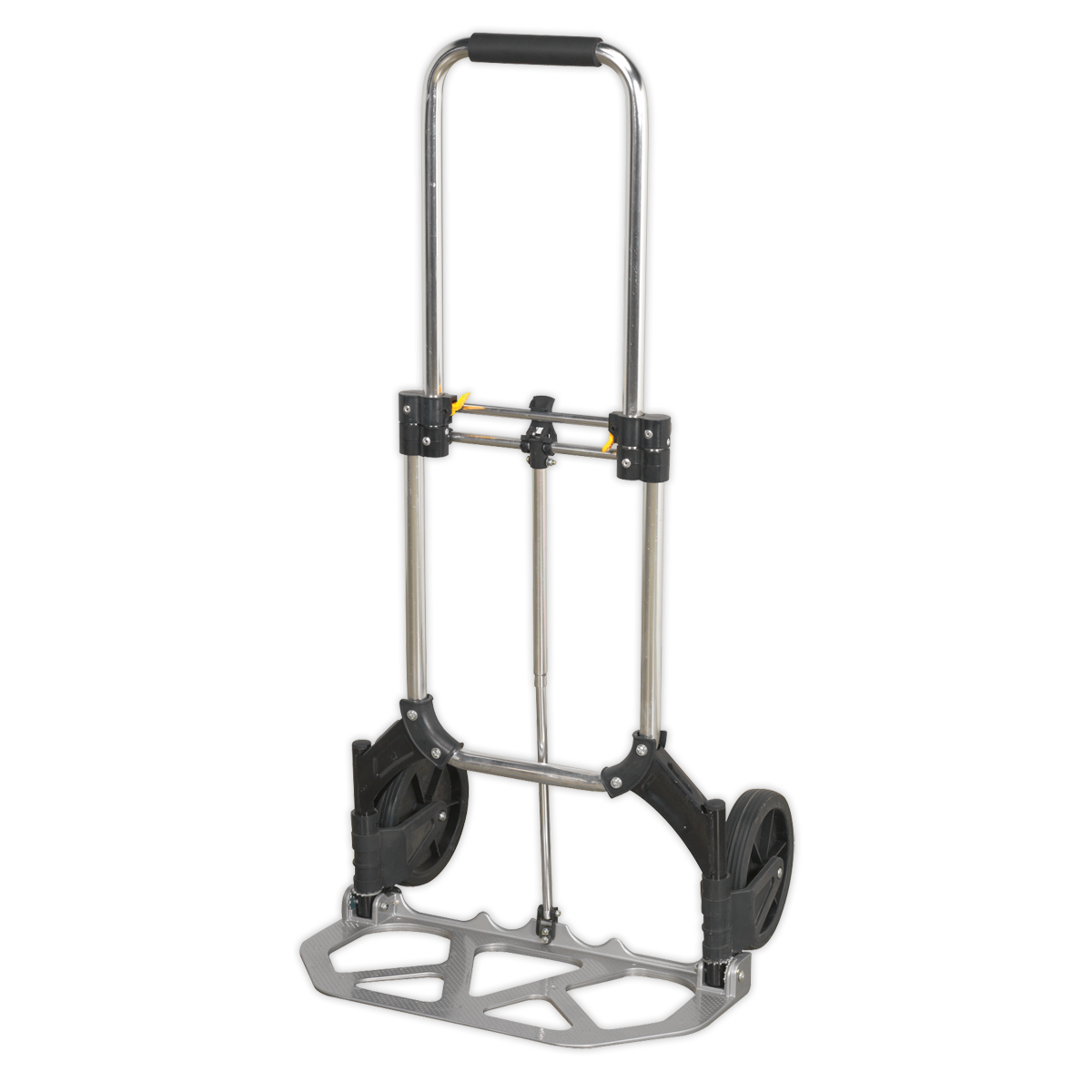 Sealey Sack Truck Folding Aluminium With Solid Rubber Tyres 80kg Capacity ST33