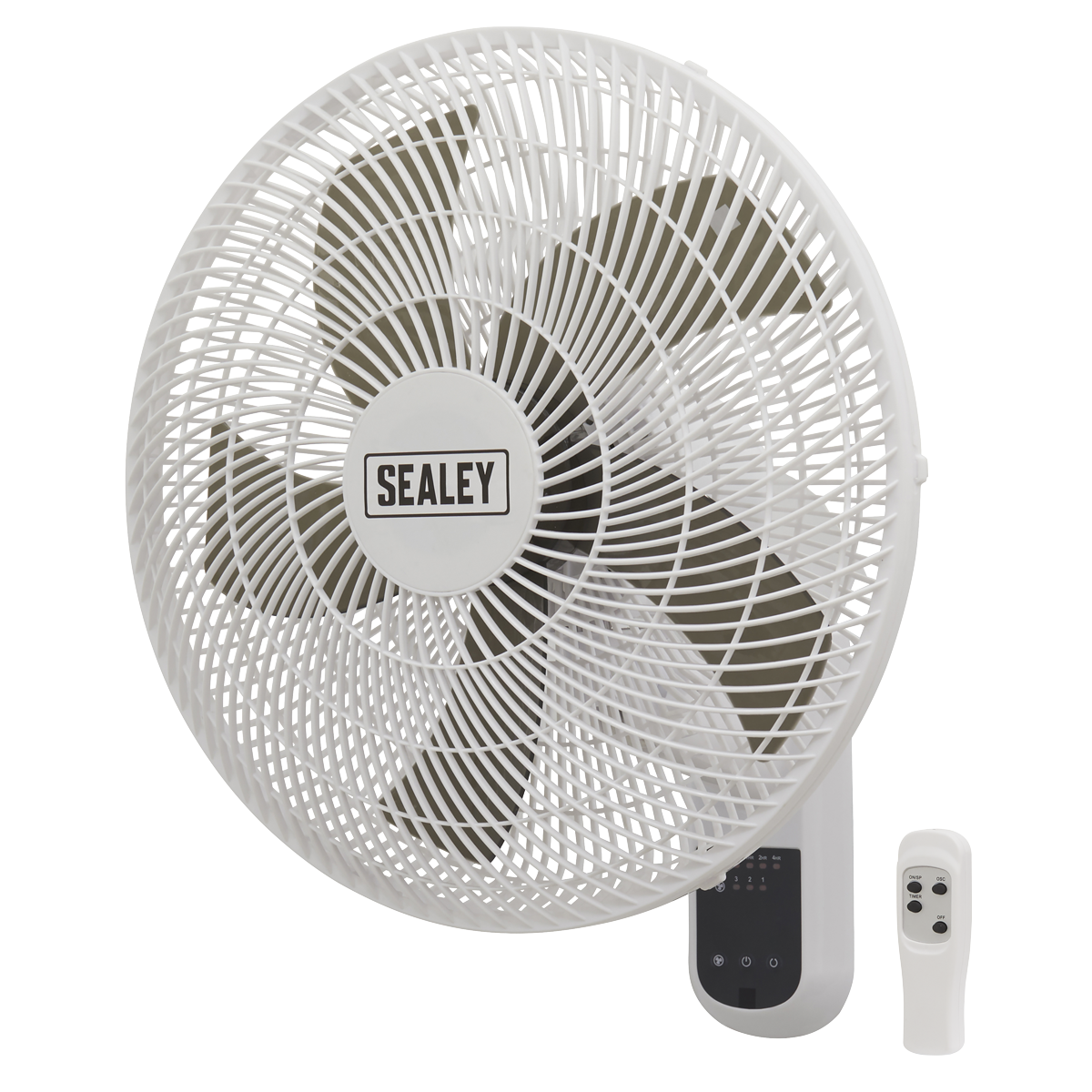 Sealey 16" 3-Speed Wall Fan With Remote Control 230V 45m³/min - White SWF16WR