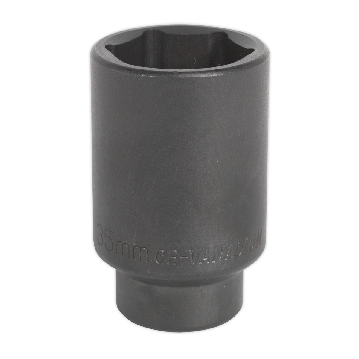 Sealey Impact Socket 35mm Deep 1/2" Square Drive Chrome Vanadium Steel SX005