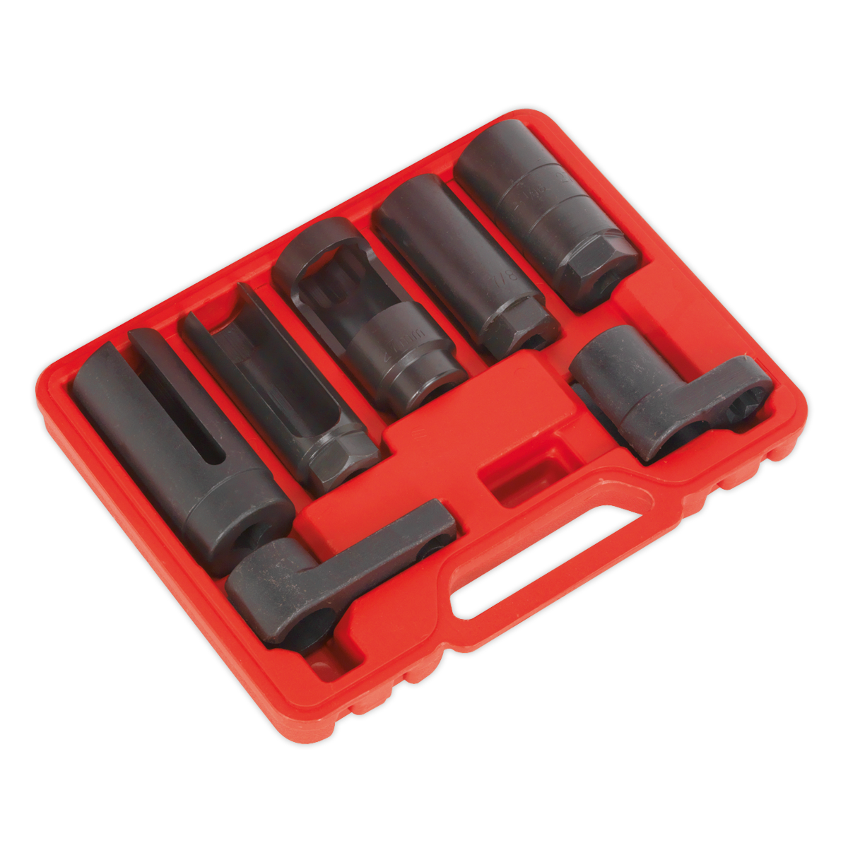 Sealey Oxygen Sensor Socket Set 7 Pieces 3/8" & 1/2" Square Drive SX032