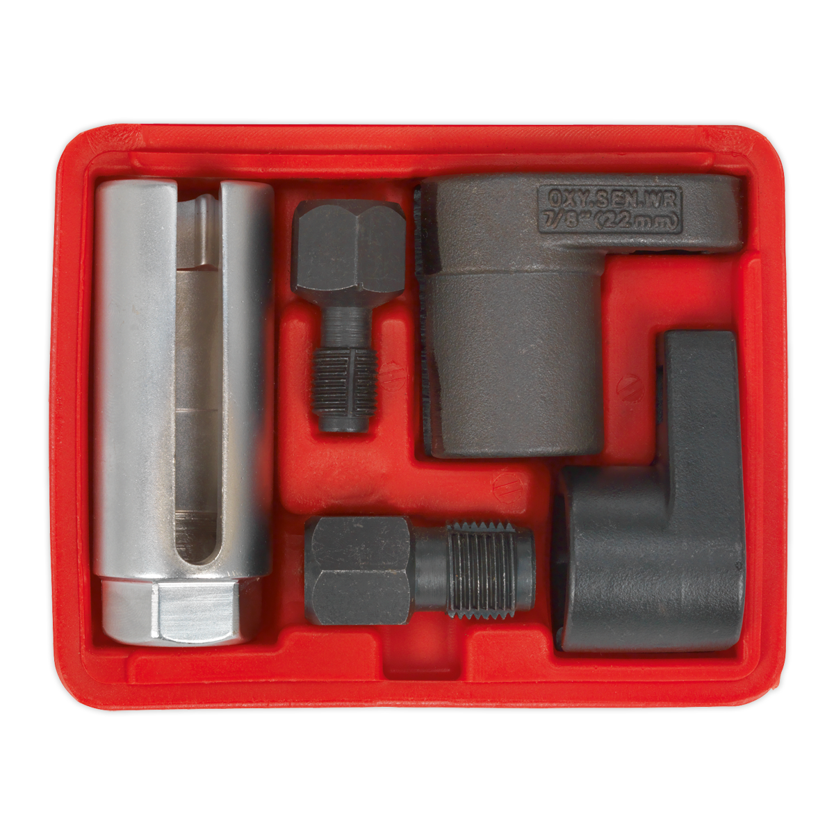 Sealey 5pc 3/8" & 1/2" Square Drive Oxygen Sensor & Thread Chaser Set SX0320