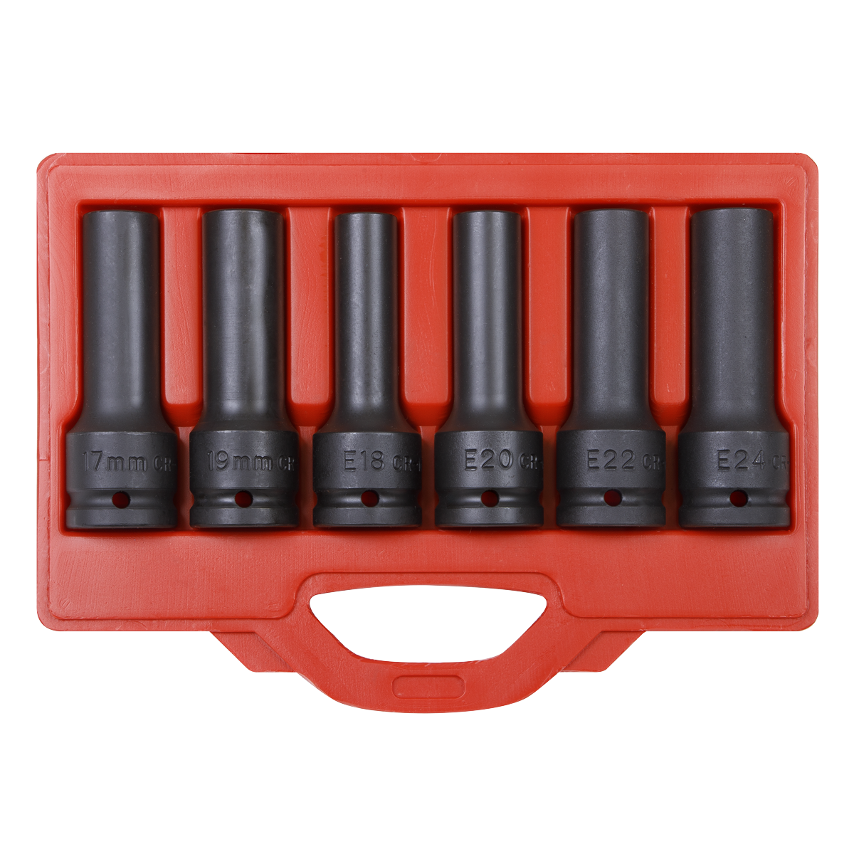 Sealey 3/4" Square Drive Impact 12 Point & TRX-Star Female Deep Socket Set SX099