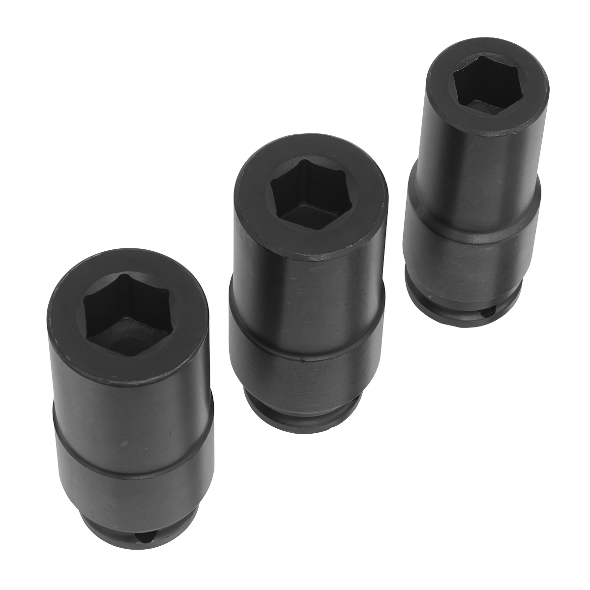 Sealey 1/2" Square Drive Deep Weighted Impact Socket Set - 3 Pieces Tool SX319