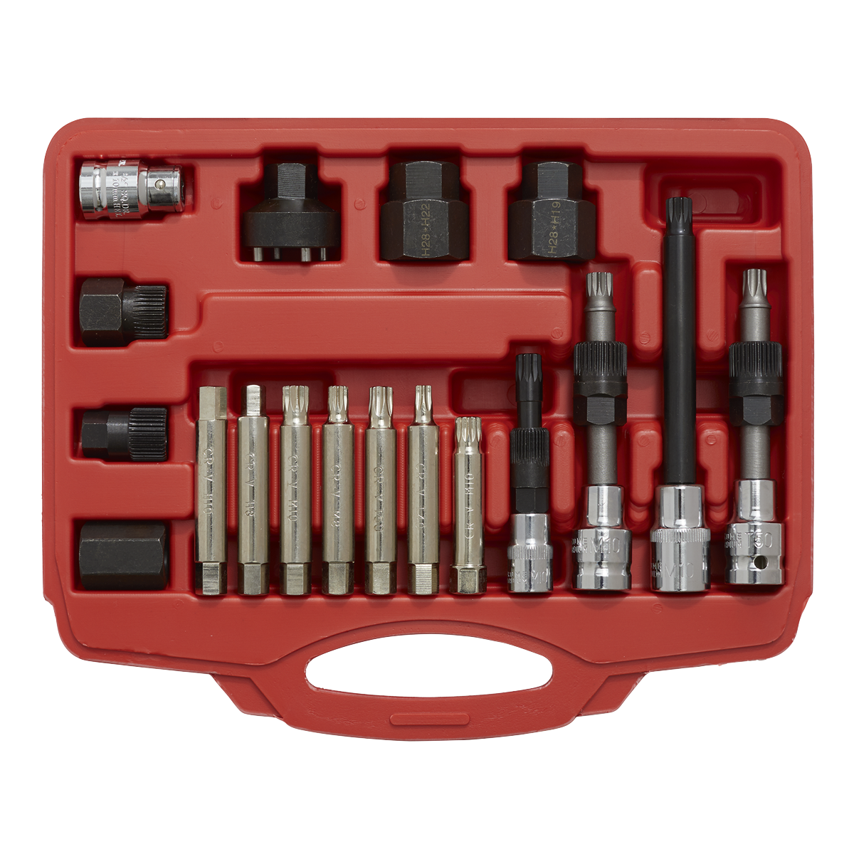 Sealey Alternator Freewheel Pulley Removal Set In Storage Case 18 Pieces SX402