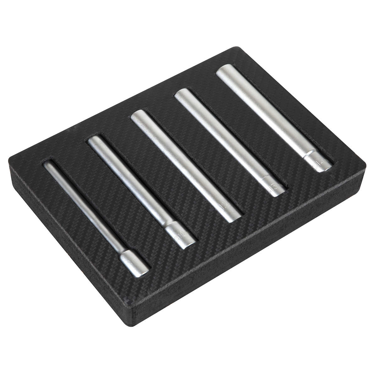 Sealey Extra-Deep Socket Set 5 Pieces 8 10 12 13 14mm 3/8" Square Drive SX814