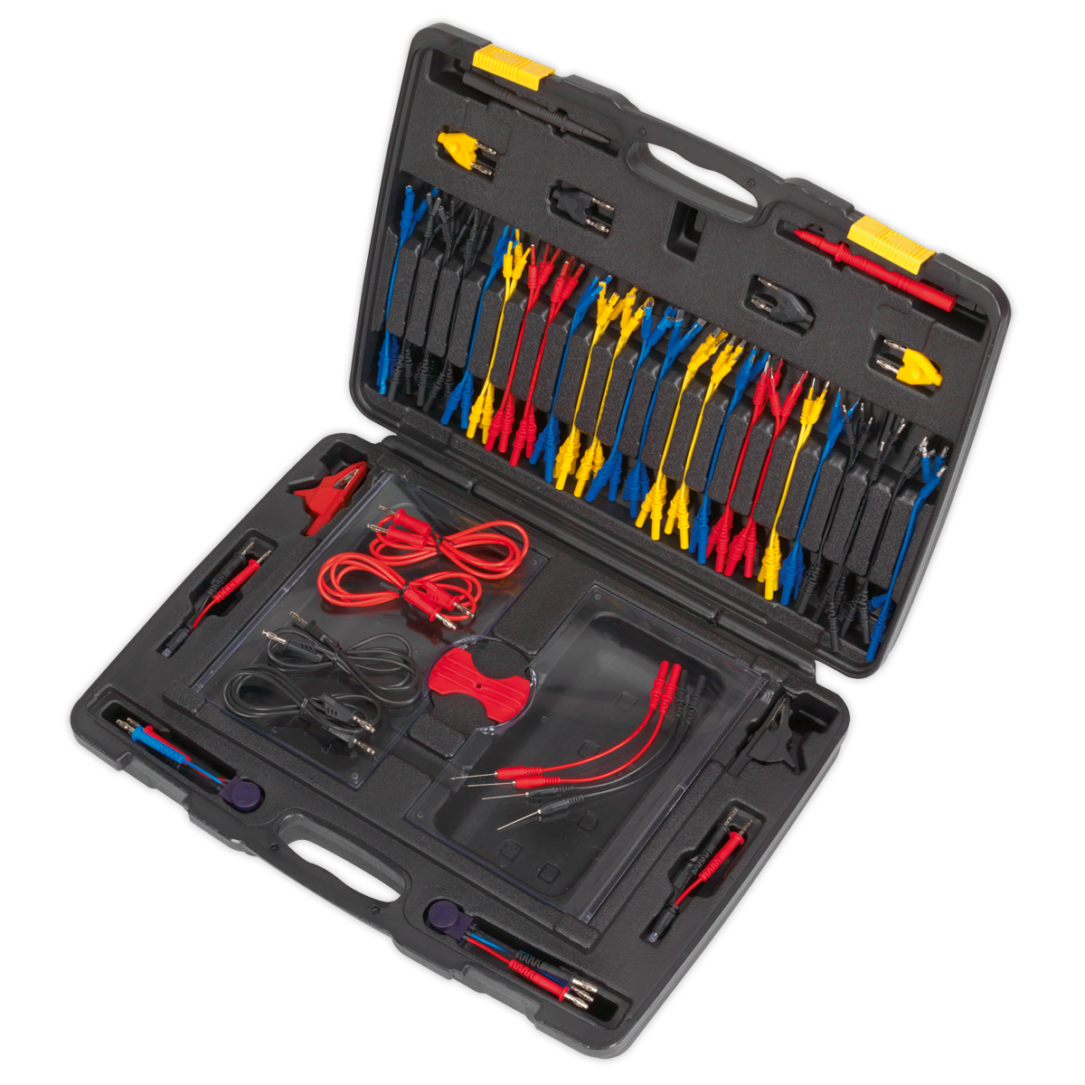 Sealey Test Lead Kit With Standard Ø4mm Banana Style Plugs & Sockets 90pc TA111