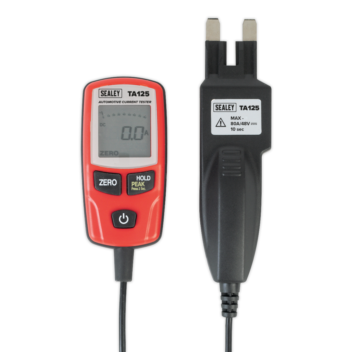 Sealey 80A Automotive Current Tester - Mini Standard & Maxi Fuse Blade TA125